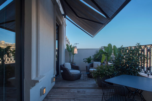 Terraza en habitación de lujo en Barcelona
